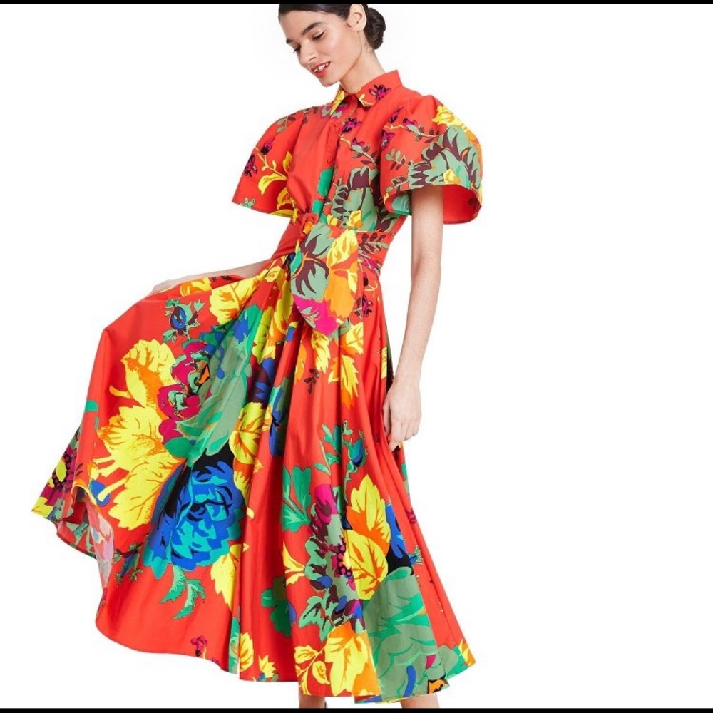 Floral Puff Sleeve Christopher John Rogers